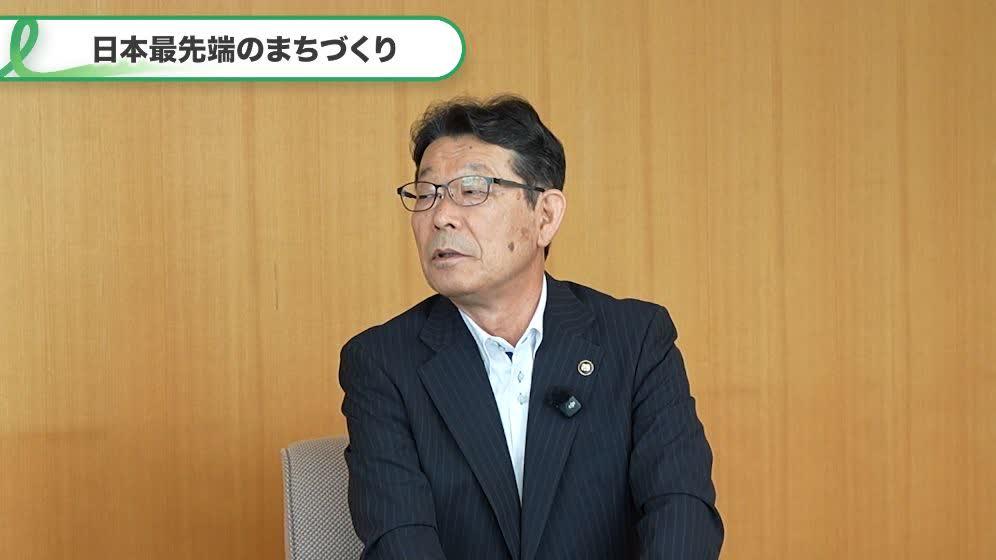特区での実証実験について語る今井敦市長。
